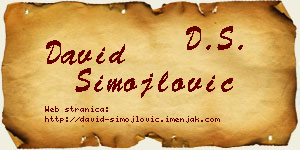 David Simojlović vizit kartica